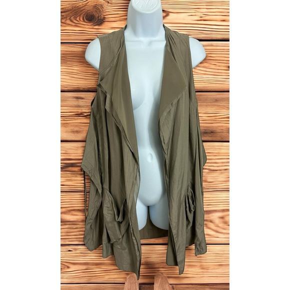 Generra Women’s Taupe Top Size Small Layering Long Sleeveless Blouse Boho - Picture 1 of 7